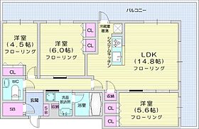 ライオンズタワー札幌  ｜ 北海道札幌市中央区南二条西3丁目（賃貸マンション3LDK・16階・70.48㎡） その2