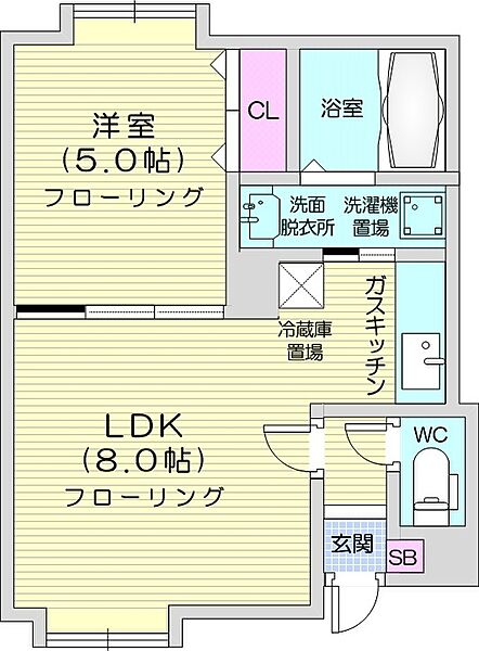 グレースガーデン南円山 ｜北海道札幌市中央区南六条西23丁目(賃貸アパート1LDK・2階・32.80㎡)の写真 その2