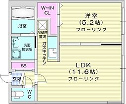 エルム時館  ｜ 北海道札幌市北区北十八条西7丁目（賃貸マンション1LDK・4階・38.40㎡） その2