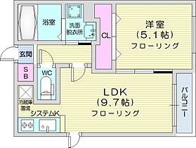 北海道札幌市西区発寒六条5丁目（賃貸マンション1LDK・4階・35.02㎡） その2