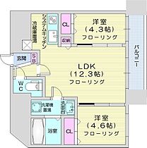 北海道札幌市北区北九条西3丁目（賃貸マンション2LDK・10階・55.57㎡） その2