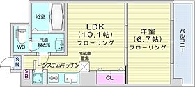 北海道札幌市北区北二十六条西9丁目（賃貸マンション1LDK・5階・36.61㎡） その2