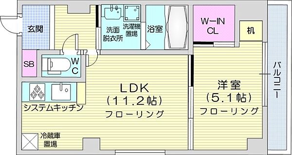 スペチアーレプリーモ ｜北海道札幌市中央区南一条西10丁目(賃貸マンション1LDK・4階・40.48㎡)の写真 その2