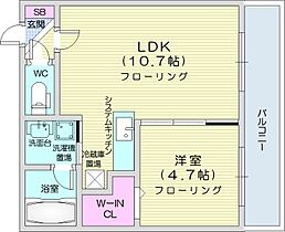 北海道札幌市北区北二十三条西9丁目（賃貸マンション1LDK・4階・36.00㎡） その2