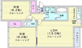 北海道札幌市北区新琴似十条3丁目（賃貸アパート2LDK・1階・57.12㎡） その2