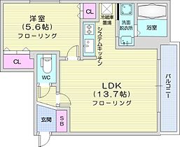 HS312  ｜ 北海道札幌市豊平区平岸三条12丁目（賃貸マンション1LDK・2階・34.72㎡） その2