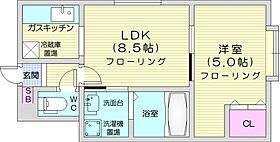 コスモス  ｜ 北海道札幌市東区北十九条東10丁目（賃貸アパート1LDK・2階・33.18㎡） その2