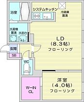 イクス北円山  ｜ 北海道札幌市中央区北四条西25丁目（賃貸マンション1LDK・3階・38.54㎡） その2