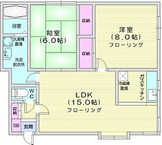 エスト・ソ・レーユ  ｜ 北海道札幌市東区北二十七条東12丁目（賃貸アパート2LDK・3階・61.00㎡） その2