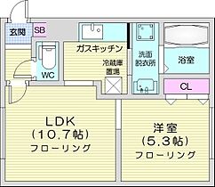 KOKOMO北13条  ｜ 北海道札幌市東区北十三条東13丁目（賃貸マンション1LDK・2階・35.05㎡） その2