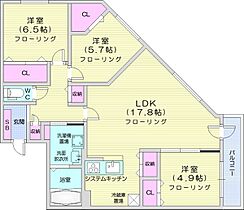 リーフウィング  ｜ 北海道札幌市西区発寒五条3丁目（賃貸マンション3LDK・2階・82.03㎡） その2