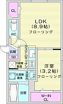 北海道札幌市北区麻生町6丁目（賃貸マンション1LDK・4階・30.75㎡） その2