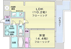 レジディア札幌駅前  ｜ 北海道札幌市中央区北五条東2丁目（賃貸マンション1LDK・6階・34.33㎡） その2