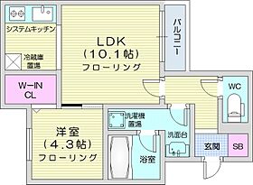 RainbowRoad宮の沢  ｜ 北海道札幌市西区宮の沢二条2丁目（賃貸マンション1LDK・1階・38.57㎡） その2