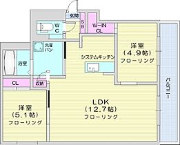 RESIDENCE　SHINMEI　MIYANOMORI  ｜ 北海道札幌市中央区宮の森二条8丁目2-26（賃貸マンション2LDK・3階・53.69㎡） その2