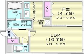 ALPHA学園前  ｜ 北海道札幌市豊平区豊平六条3丁目（賃貸マンション1LDK・3階・34.68㎡） その2