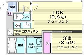 ru-bi-5  ｜ 北海道札幌市北区北二十条西6丁目（賃貸マンション1LDK・2階・30.80㎡） その2