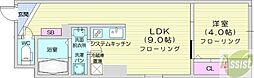 パークヒルズ中央12 8階1LDKの間取り