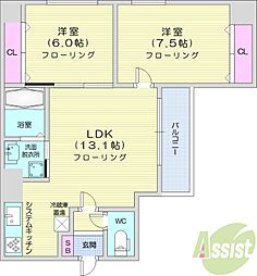 prod.23 3階2LDKの間取り