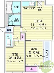CASATRESAG 2LDKの間取図画像