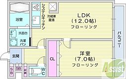 三和・マンション 1LDKの間取図画像