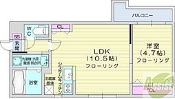GRAMERCY 1LDKの間取図画像