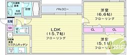 essence24E 2LDKの間取図画像