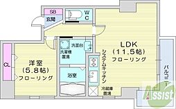 コンドー円山KIRARI 1LDKの間取図画像