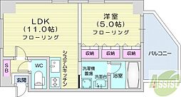 COURT+T 1LDKの間取図画像