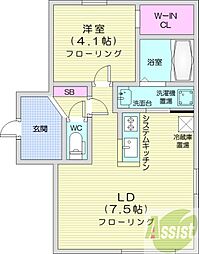 HEIMATTOYOHIRA 1LDKの間取図画像