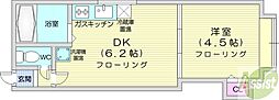 アーバンコート麻生3A棟 1DKの間取図画像