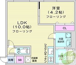 CHARLOTTE月寒(シャルロット月寒) 1LDKの間取図画像