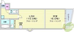 ナムズビル 1LDKの間取図画像