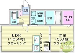 MTGARDENEast2 1LDKの間取図画像