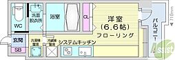 アヴィータ410 1Kの間取図画像