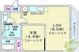 SERAM円山鳥居 1LDKの間取図画像