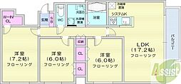 Crestage宮の森 3LDKの間取図画像