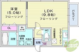 リュクス元町 1LDKの間取図画像
