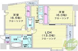 ノヴァ大通-2 2LDKの間取図画像