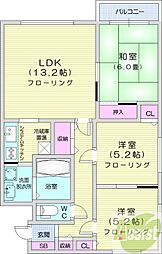 ソシアルコート伏見 3LDKの間取図画像