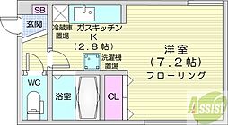 シティ・クレヴァライフ 1Kの間取図画像