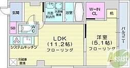 スペチアーレプリーモ 1LDKの間取図画像