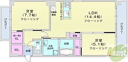 仮)ジラフ大通西15プレミア 2LDKの間取図画像