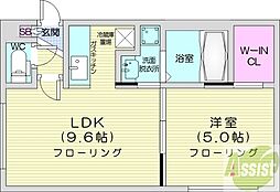イル・フィオーレ 1LDKの間取図画像