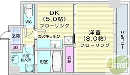 アートパレス壱番館 1DKの間取図画像
