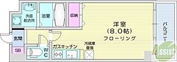 TAKE.N20 1Kの間取図画像