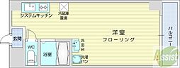 石橋ハイツ1 ワンルームの間取図画像