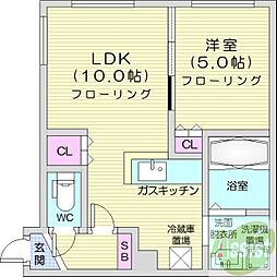 アーティサーラ 1LDKの間取図画像