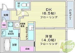アルカンシェル 1DKの間取図画像