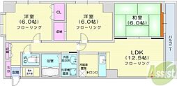サン・シャトー 3LDKの間取図画像